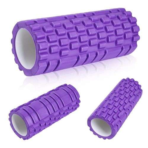 PURPLE Textured Exercise Yoga Foam Roller for Gym Pilates Physio Trigger Point
