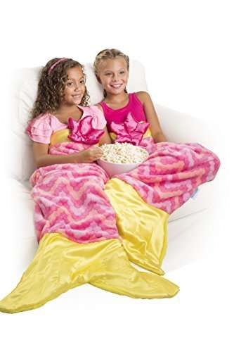 Snuggie Tails Mermaid Blanket For Kids Girls PINK