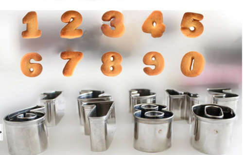 Numbers Cookie Cutters Set Cake Decorating Mould Baking Learning Fun Kids