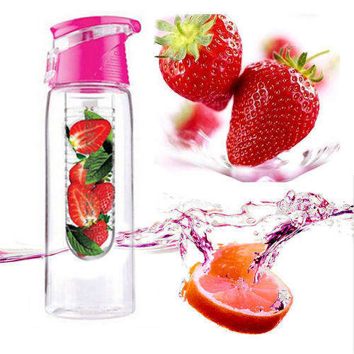 800ML Fruit Juice Infusion Infuser Flavored Water Bottle Sports Health Flip Lid Gym Cycling