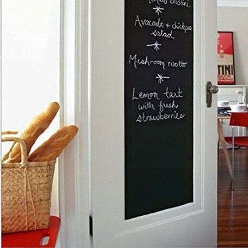Removable Blackboard Sticker Vinyl Wall Sticker Chalkboard Decal 60 x 200cm with 5 Colour Chalks