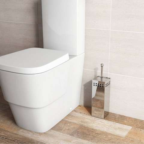 Brand New Stainless Steel Toilet Brush and Holder SQUARE