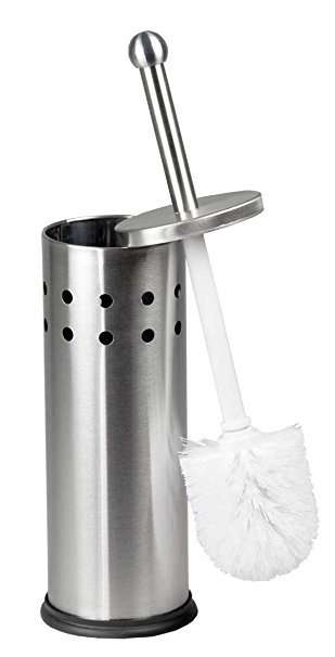 Brand New Stainless Steel Toilet Brush and Holder- ROUND