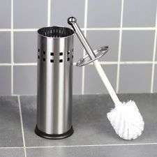 Brand New Stainless Steel Toilet Brush and Holder- ROUND