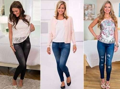 NEW Slim N Lift Caresse Jeans Skinny Slimming Body Shaper Jeggings Shapewear Tights