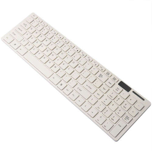 Optical Wireless Ultra Thin White Keyboard with Cover and Mouse USB Receiver Kit for PC