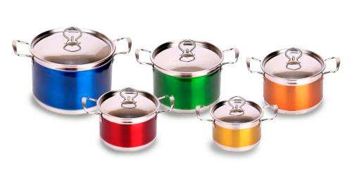 High Quality Leopard 10-Piece Stainless Steel Cookware Set