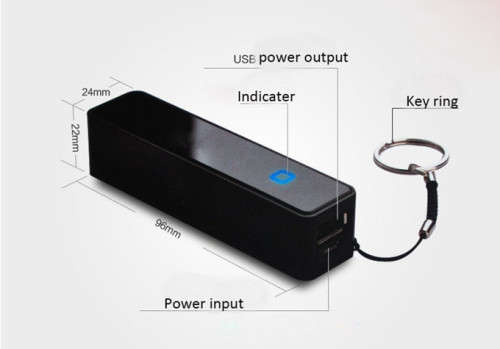 2600 mAh Universal Power Bank for Tablet Smartphone External Battery Charger