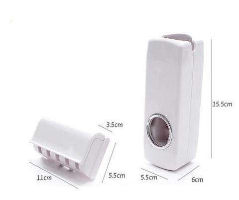 Automatic Toothpaste Dispenser with 5 Toothbrush Holder Wall Mounted Bathroom