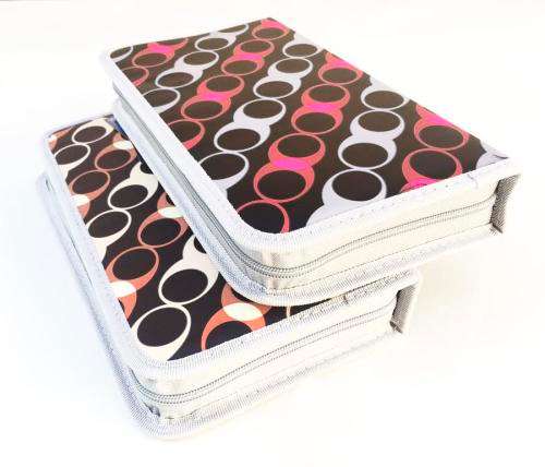 NEW 80 Disc CD DVD Disc Holder Case Storage Organizer Bag 2 Colors Pink or Brown