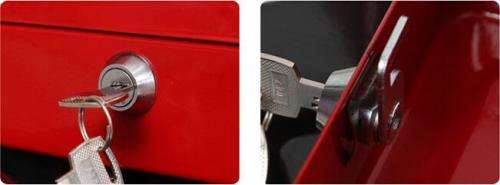 Medium Metal Cash Money Jewelry Box Security Lockable Home 20cm x 16cm x 9cm
