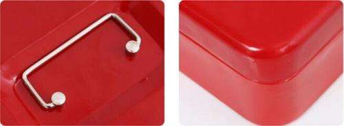 Medium Metal Cash Money Jewelry Box Security Lockable Home 20cm x 16cm x 9cm
