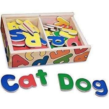 NEW Melissa & Doug 52 Piece Wooden Alphabet Magnets