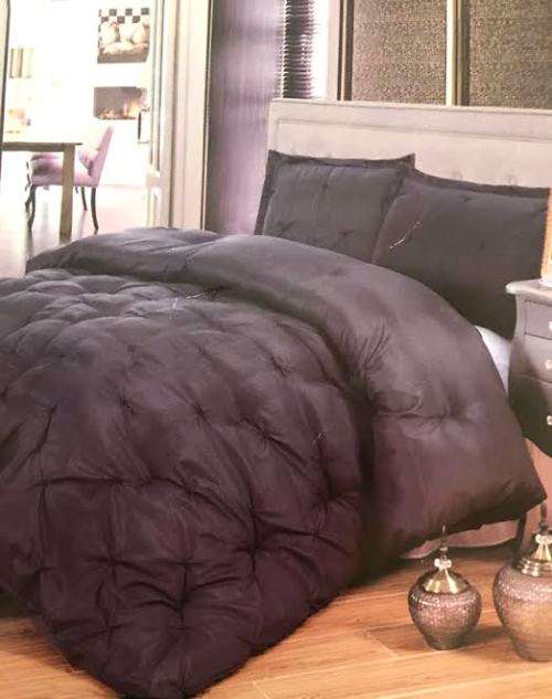 12pc Solid Grey Queen Comforter Set