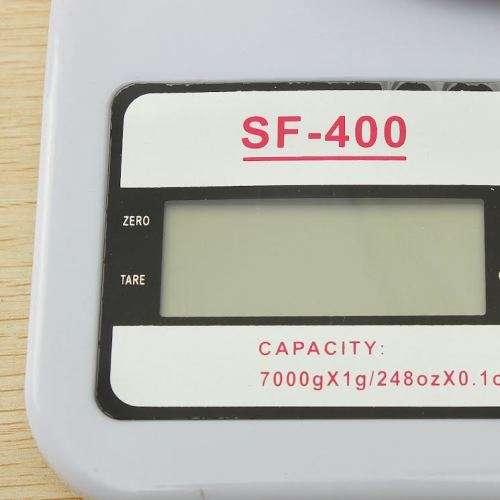 7Kg x 1g SF-400 ABS Plastic LCD Large Capacity Kitchen Digital Scale