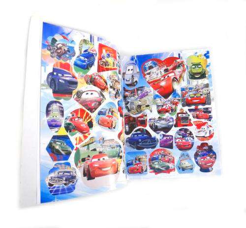 Cars Coloring Sticker Book Children Adult Relieve Stress Art Book with 12pc Color Pencils