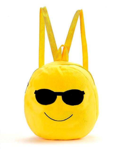 Yellow Plush  Emoji Round Backpack Travel Bag Toddler Kid Kindergarden