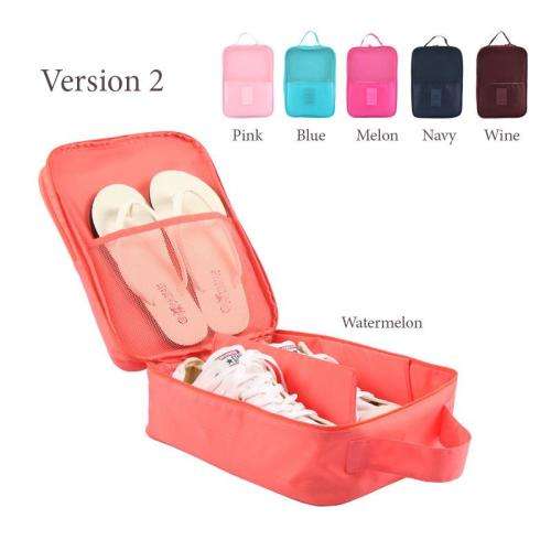 Shoe Pouch Travel Bag to store 3 pairs of Shoes WINE Colour