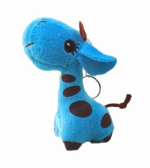 NEW Lovely Big Head Giraffe Soft Plush Baby Toy Keychain Yellow, Pink or Blue