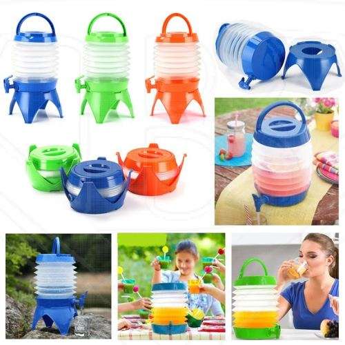 5.4L Collapsible Beverage Dispenser for camping, picnics, road trips, garden