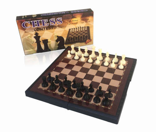 Complete Foldable Travel Box Chess Set - Portable