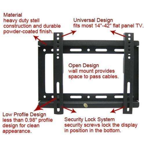 Black Friday-Universal TV Wall Mount Bracket for 14''- 42''LED LCD Plasma Flat Panel Upgrade to 55"