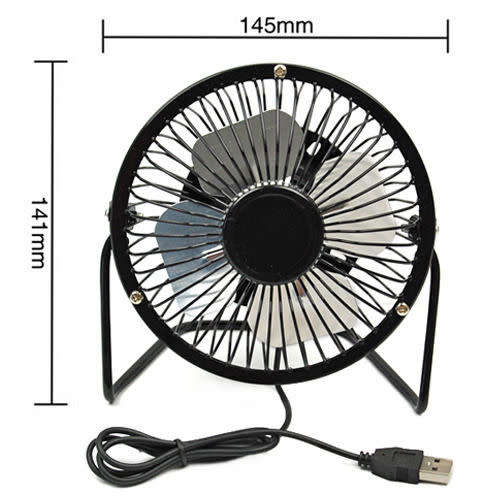 Mini Portable Super Mute Laptop Computer PC Metal USB Cooler Cooling Desktop Fan