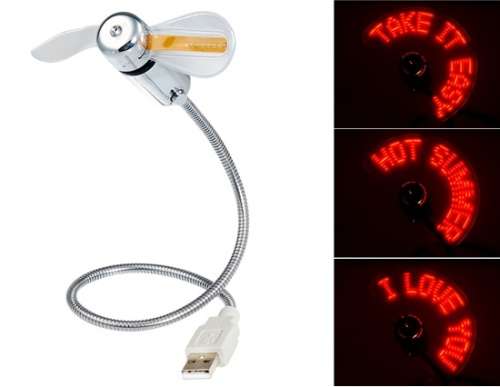 Programmable USB Mini Fan LED Message Fan