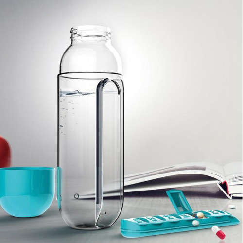 Pill & Vitamin Organizer Water Bottle