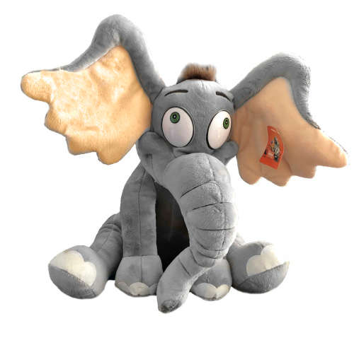 Dr. Seuss Horton Hears a Who Elephant Soft Plush Toy - Grey