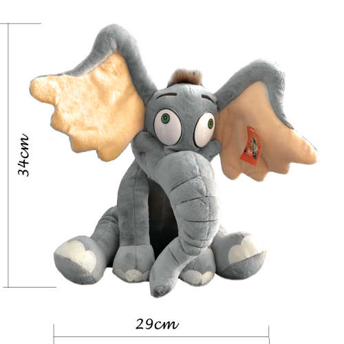 Dr. Seuss Horton Hears a Who Elephant Soft Plush Toy - Grey