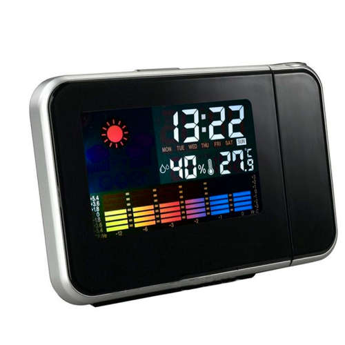 Home Digital LCD Screen Weather Station Forecast Calendar Projector Alarm Clock
