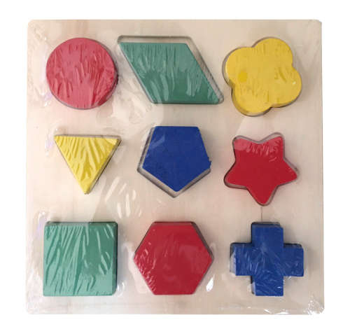 Shape Matching Wooden Building Blocks Toys Baby Toddler Educational Fun