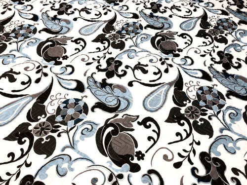 5pc Beautiful Summer Colors Bedspread White Light Blue