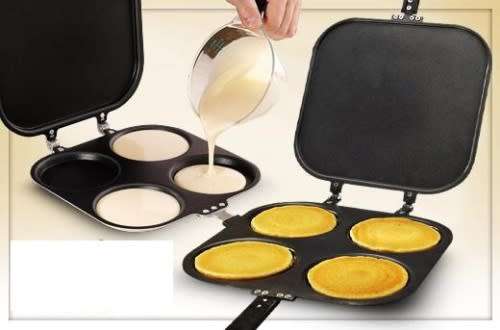 NEW Pancake Maker Pan Four Hole Mould Pan Omelettes