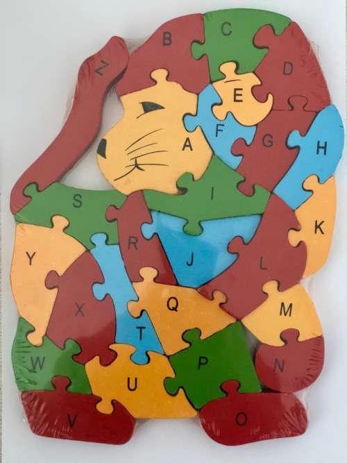 Wooden Jigsaw Puzzle Educational Toy with Alphabets and Numbers -  Choose from 8 designs