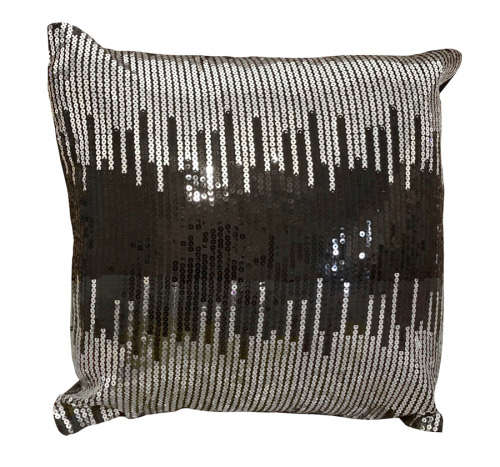 Home Decor Sparkle Soft Cushion - Purple and Silver