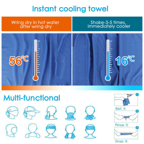 Multifunctional Instant Refreshing Sports Ice Towel - 88 x 35cm