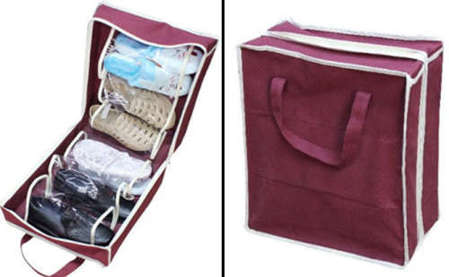 NEW 6 Pair Holder Shoe Tote Bag