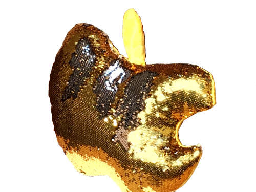 Two Tone Gold Silver Shimmer Sequin Reversible Cushion Decor Gift