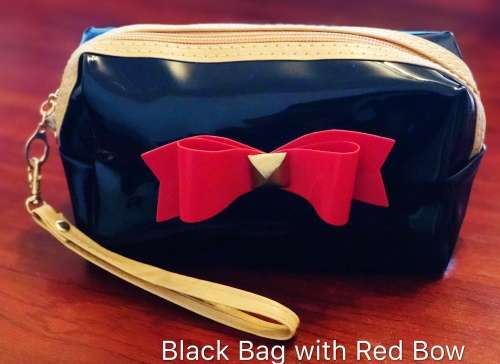 NEW Fashion Black Pouch Bag Spacious Wristlet  for Cosmetics Travel Jewelry