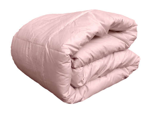 100% Duck Feather Duvet with Two Pillow Cases - Light Pink
