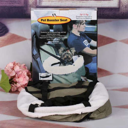 Pet Booster Seat Dog Car Safety Leash Belt Adjustable Travel Carrier