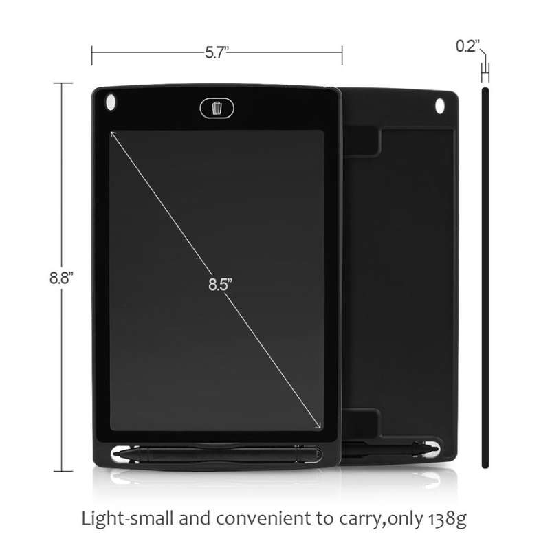 One Touch Erase 8.5" LCD Writing Tablet