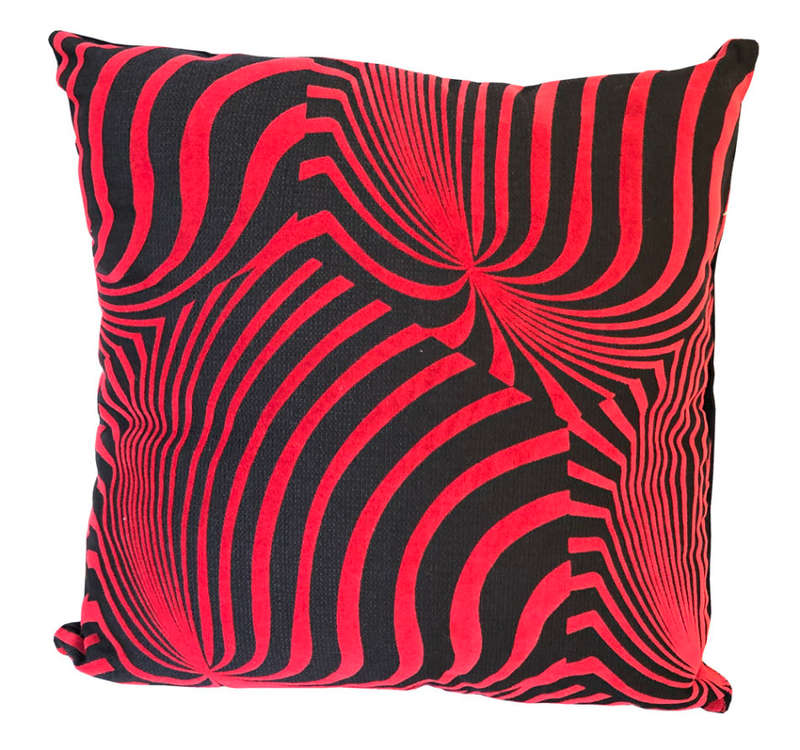 Set of 6 Pillow Stripped Cushion Sofa Home Decoration Scatter Cushion - Red and Black