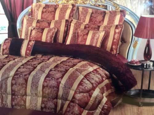 New Queen Size 12pc Maroon Designer Comforter Set