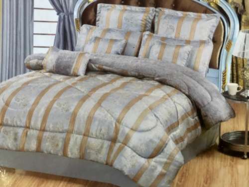 New Queen Size 12pc Grey Designer Comforter Set