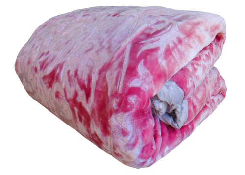 Super Soft 3 PLY HEAVY Quality Mink & Embossed Blanket - Pink