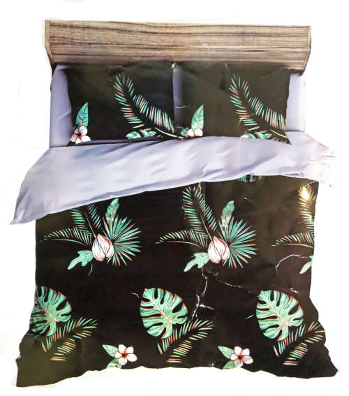 Designer Queen Size 5pc Comforter Set - Navy Blue and Green: New Arrival !