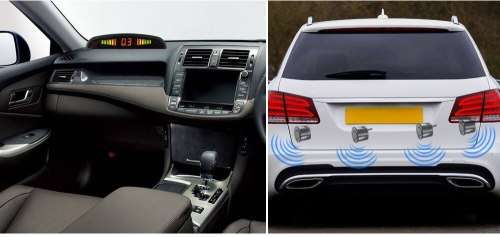 Car Parking Distance Detector Alarm System with 4 Sensors